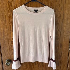 Halogen Light Pink Long Sleeve Top with Flared Cuffs